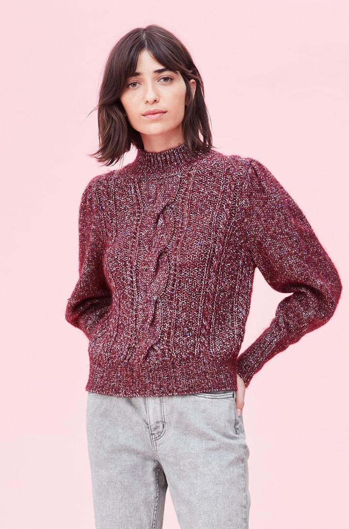 Rebecca Taylor Rebecca Taylor Soft Tweed Cable Pullover