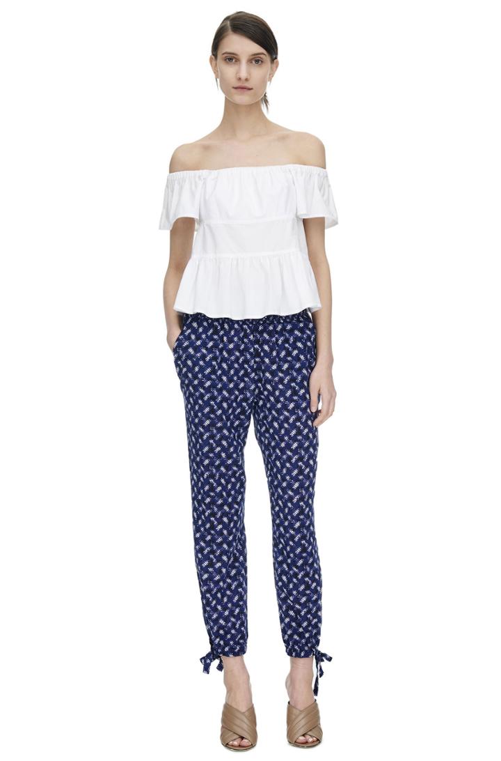 Rebecca Taylor Rebecca Taylor Off Shoulder Poplin Top 6 Snow