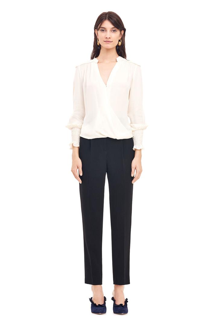 Rebecca Taylor Rebecca Taylor Silk Double Georgette Wrap Top
