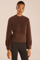 Rebecca Taylor Rebecca Taylor Quilted Velvet Sweater
