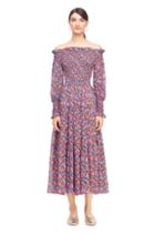 Rebecca Taylor Off-the-shoulder Cosmic Fleur Print Dress