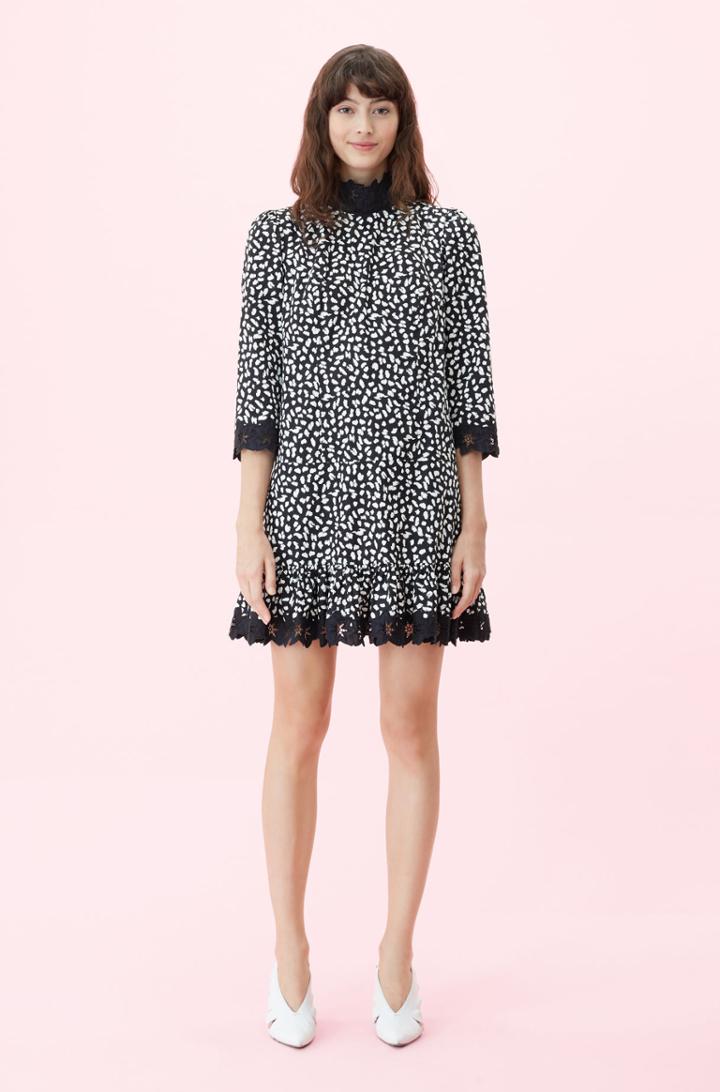 Rebecca Taylor Rebecca Taylor La Vie Le Jaguar Embroidered Dress Black, Size X-small
