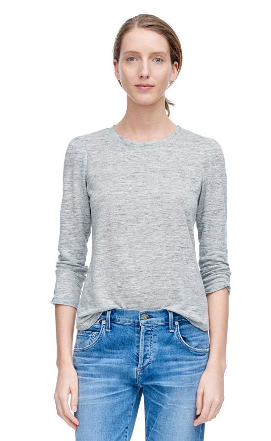 Rebecca Taylor Rebecca Taylor Long Sleeve Puff Shoulder Tee