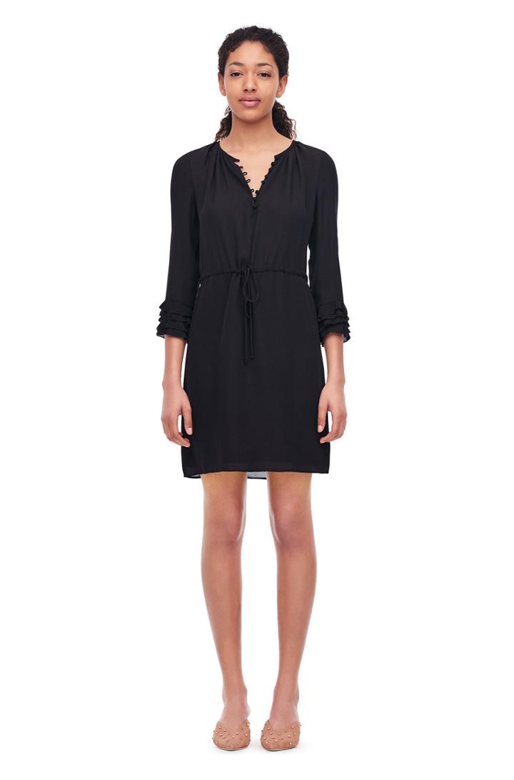 Rebecca Taylor Silk Double Georgette Shirtdress