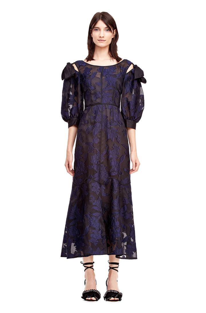 Rebecca Taylor Floral Organza Bow Dress