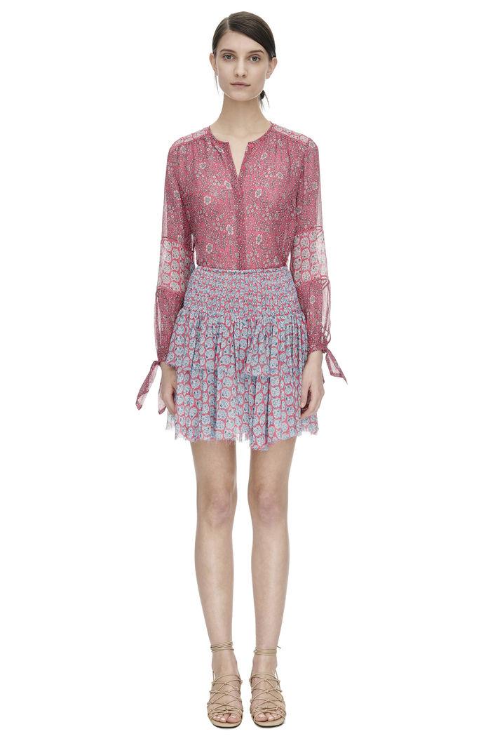 Rebecca Taylor Rebecca Taylor Long Sleeve Amanda Print Top 0 Tangerine/pink