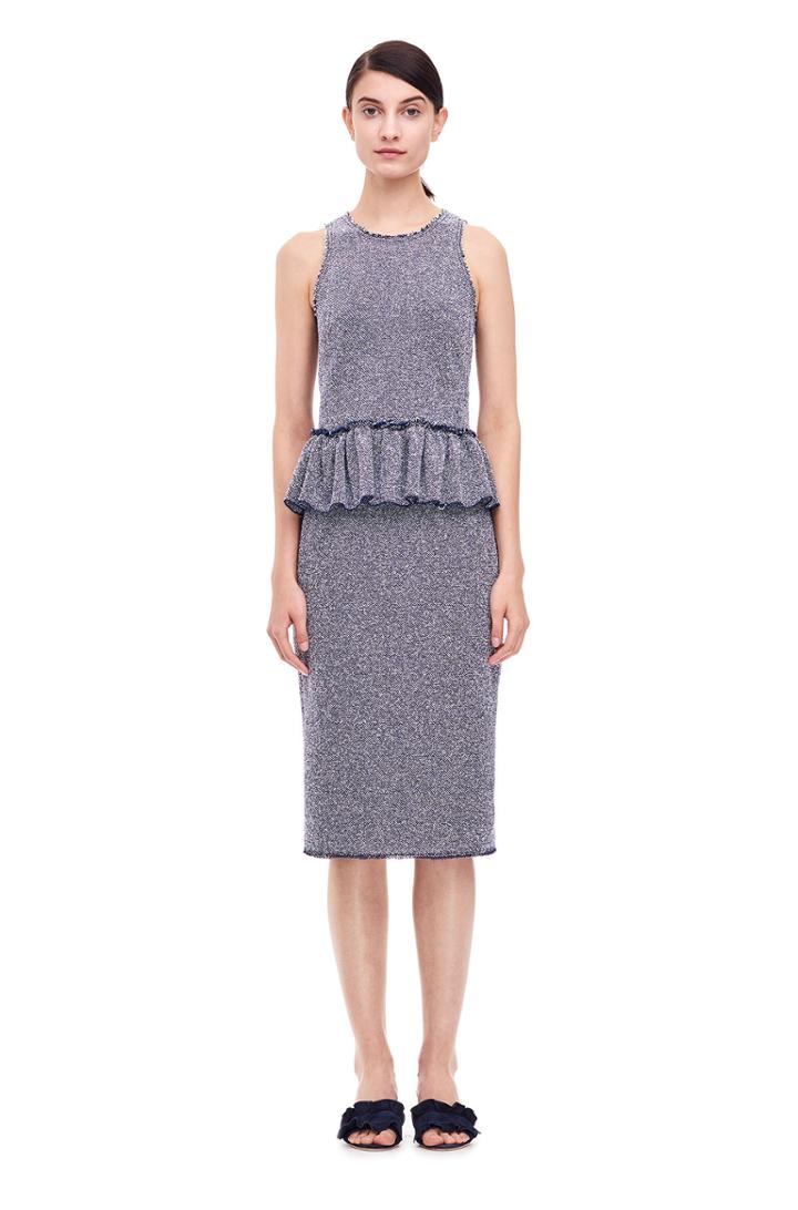 Rebecca Taylor Stretch Tweed Peplum Top