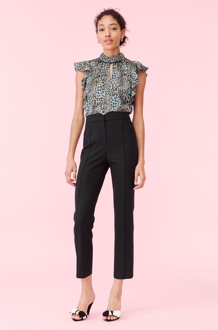 Rebecca Taylor Rebecca Taylor Gabardine Suiting Notch Pant