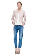 Rebecca Taylor Rebecca Taylor Peplum Leather Jacket 0 Pale Blush