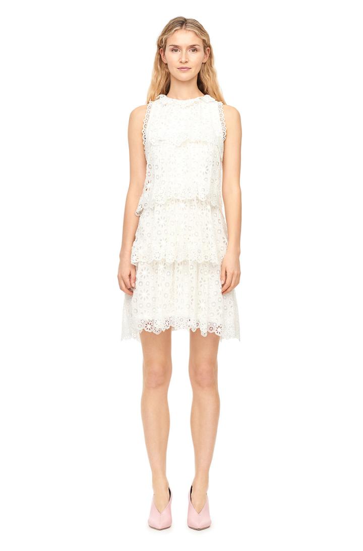 Rebecca Taylor Pinwheel Eyelet Tiered Dress