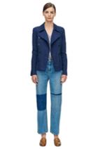 Rebecca Taylor Rebecca Taylor La Vie Luxe Stretch Twill Jacket L Navy