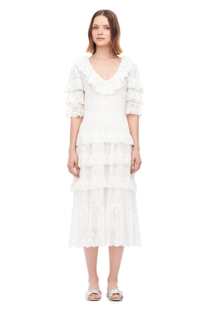Rebecca Taylor Dree Embroidered Ruffle Dress