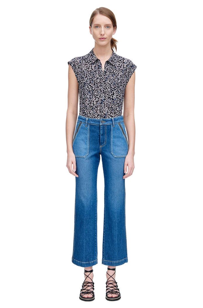 Rebecca Taylor Rebecca Taylor Sleeveless Pop Flower Top 8 Black Combo