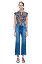 Rebecca Taylor Rebecca Taylor Sleeveless Pop Flower Top 8 Black Combo
