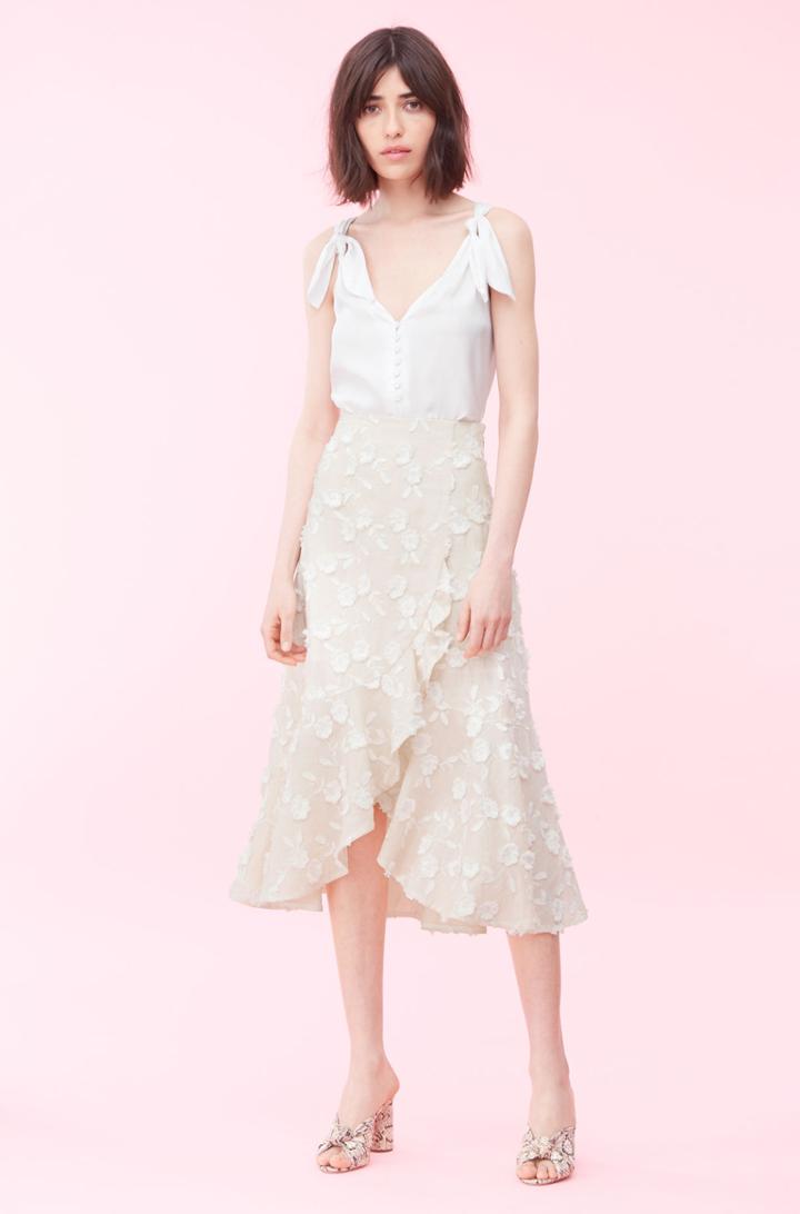 Rebecca Taylor Rebecca Taylor Nicola Embroidered Wrap Skirt