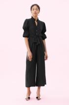 Rebecca Taylor Rebecca Taylor Heart Jacquard Silk Jumpsuit Black, Size 00