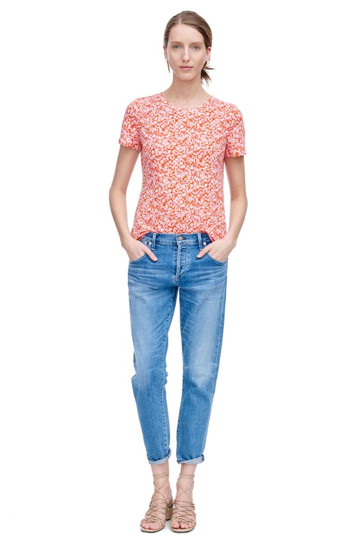 Rebecca Taylor Rebecca Taylor Provence Block Tee S Red Combo