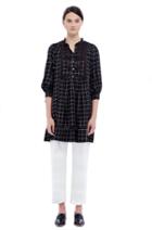 Rebecca Taylor Rebecca Taylor La Vie Windowpane Plaid Dress L Black