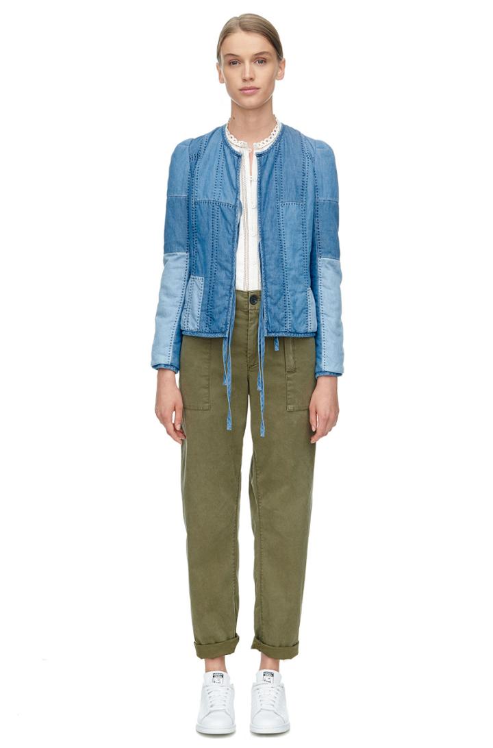 Rebecca Taylor Rebecca Taylor La Vie Indigo Chambray Jacket M Indigo Chambray Patch