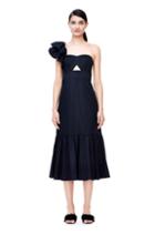 Rebecca Taylor One-shoulder Cotton Ruffle Dress