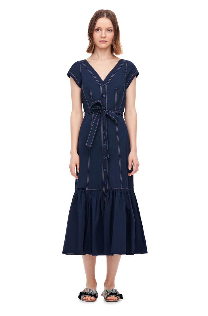 Rebecca Taylor Poplin Midi Dress