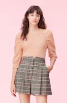 Rebecca Taylor Rebecca Taylor Optic Tweed Ruched Pullover