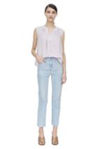 Rebecca Taylor Rebecca Taylor Sleeveless Double Georgette Tie Top 2 Lilac