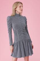 Rebecca Taylor Lurex Jersey Ruched Dress
