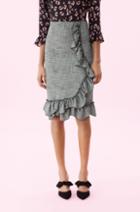 Rebecca Taylor Plaid Ruffle Skirt