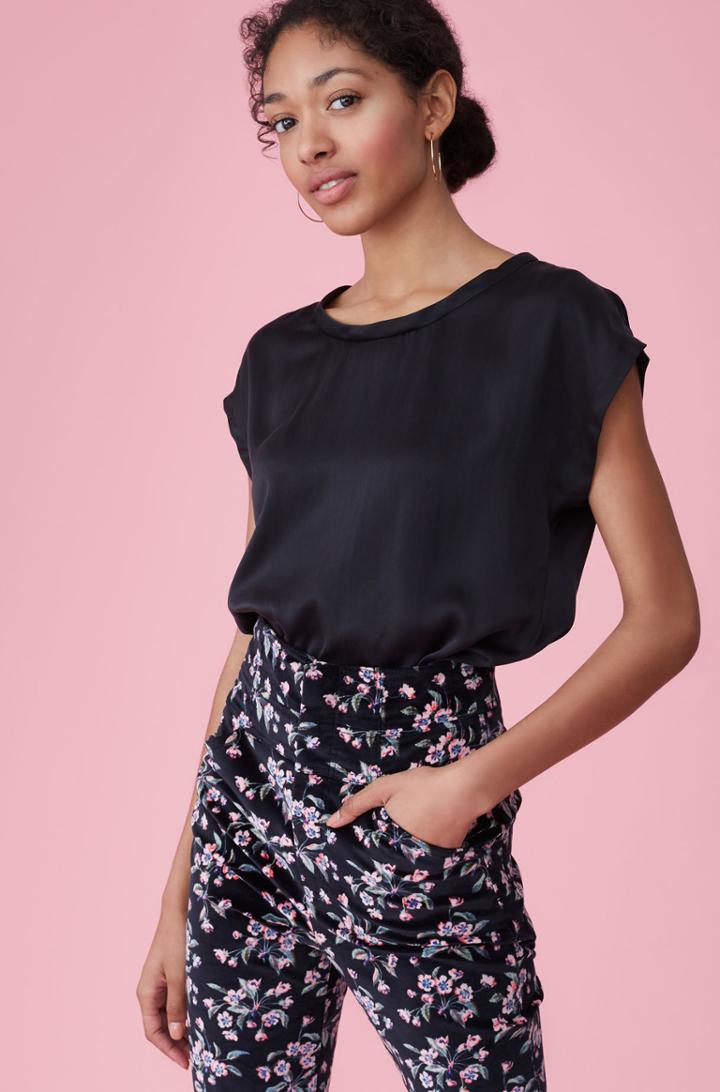 Rebecca Taylor Silk Charmeuse Top