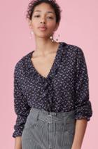 Rebecca Taylor La Vie Nadia Fleur Ruffle Top