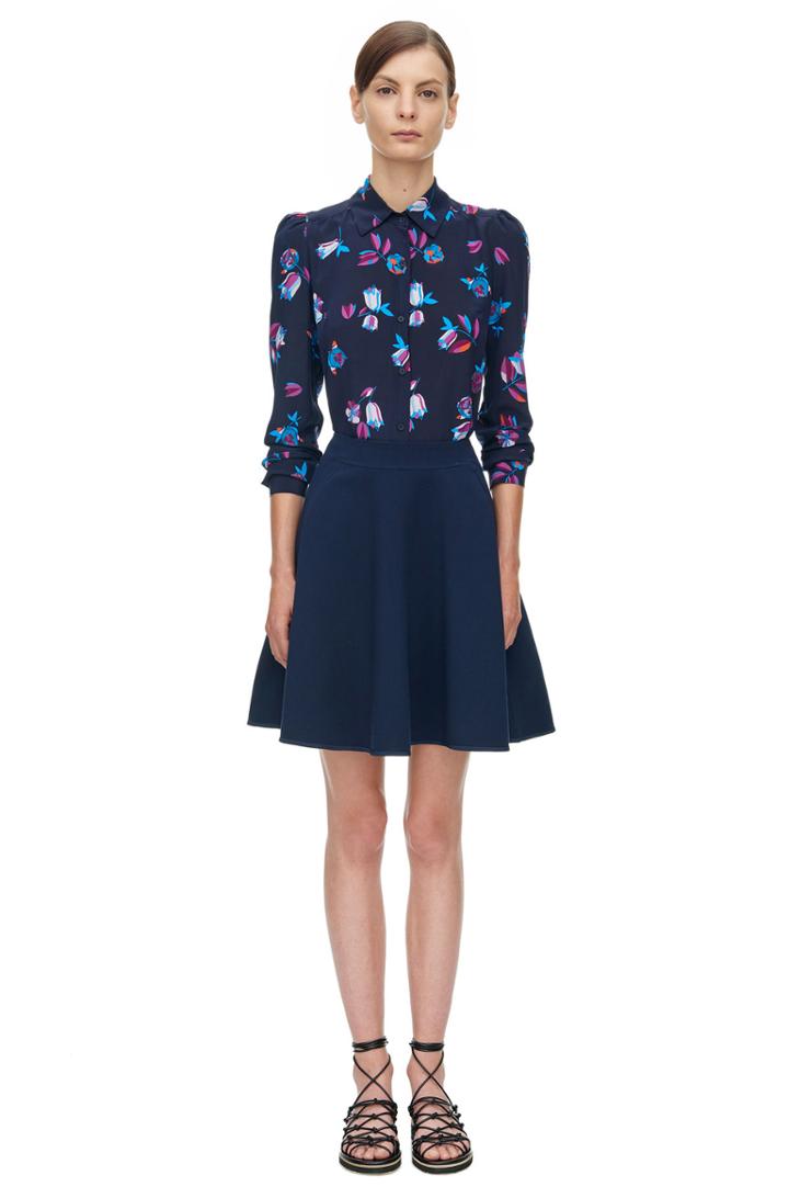 Rebecca Taylor Rebecca Taylor Long Sleeve Bellflower Print Top 2 Navy Combo