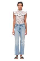 Rebecca Taylor La Vie Lotus Print Poplin Top