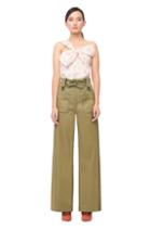 Rebecca Taylor Rebecca Taylor Belted Cotton Twill Trouser