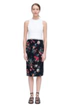 Rebecca Taylor Rebecca Taylor Meadow Floral Pencil Skirt 10 Black Combo