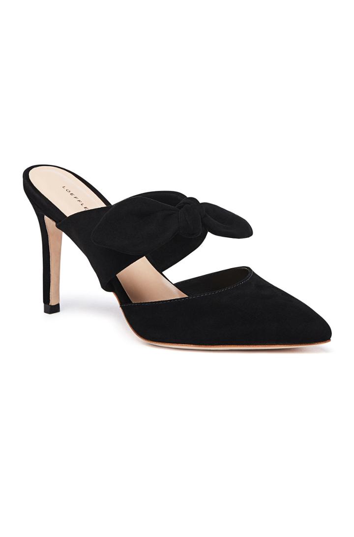 Rebecca Taylor Rebecca Taylor Flora Bow Mule Black, Size 7