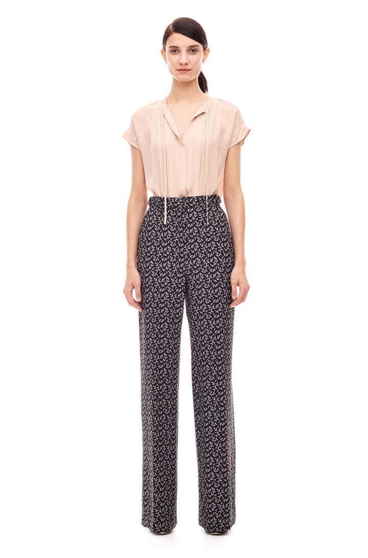 Rebecca Taylor Silk Georgette Pintuck Top