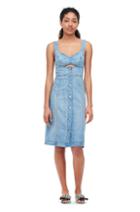 Rebecca Taylor La Vie Drapey Denim Cut-out Dress