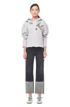 Rebecca Taylor Rebecca Taylor Bird Embroidered Fleece Hoodie