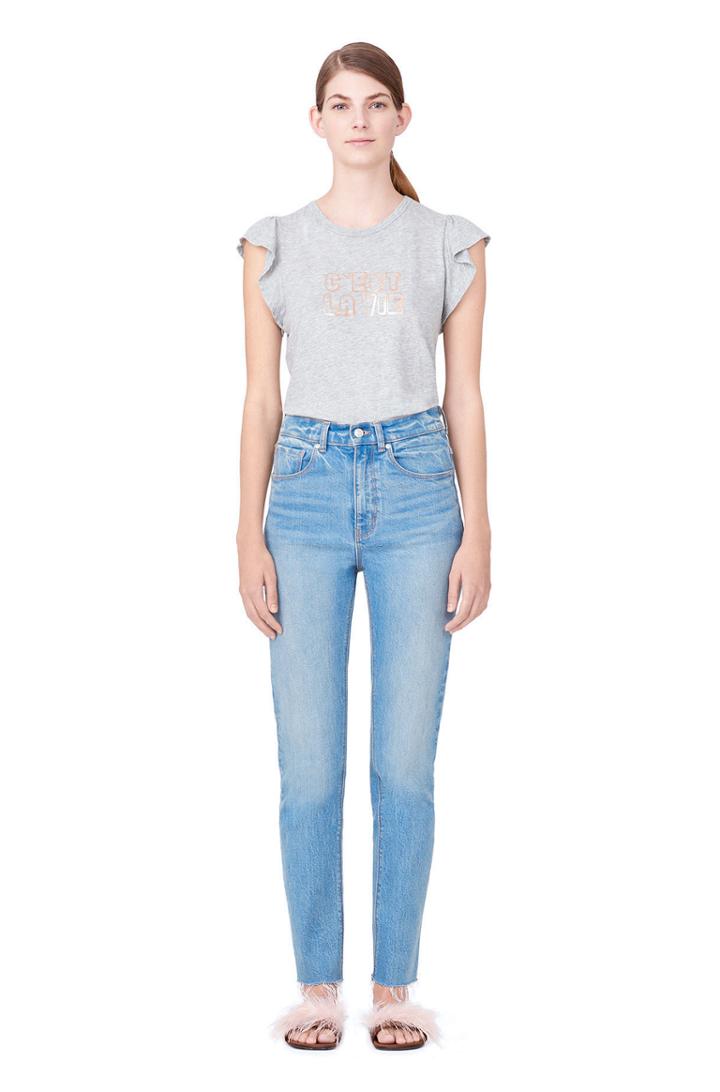 Rebecca Taylor La Vie Foil Logo Jersey Tee