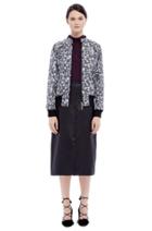 Rebecca Taylor Rebecca Taylor Liane Floral Jacquard Bomber Jacket S Black Combo