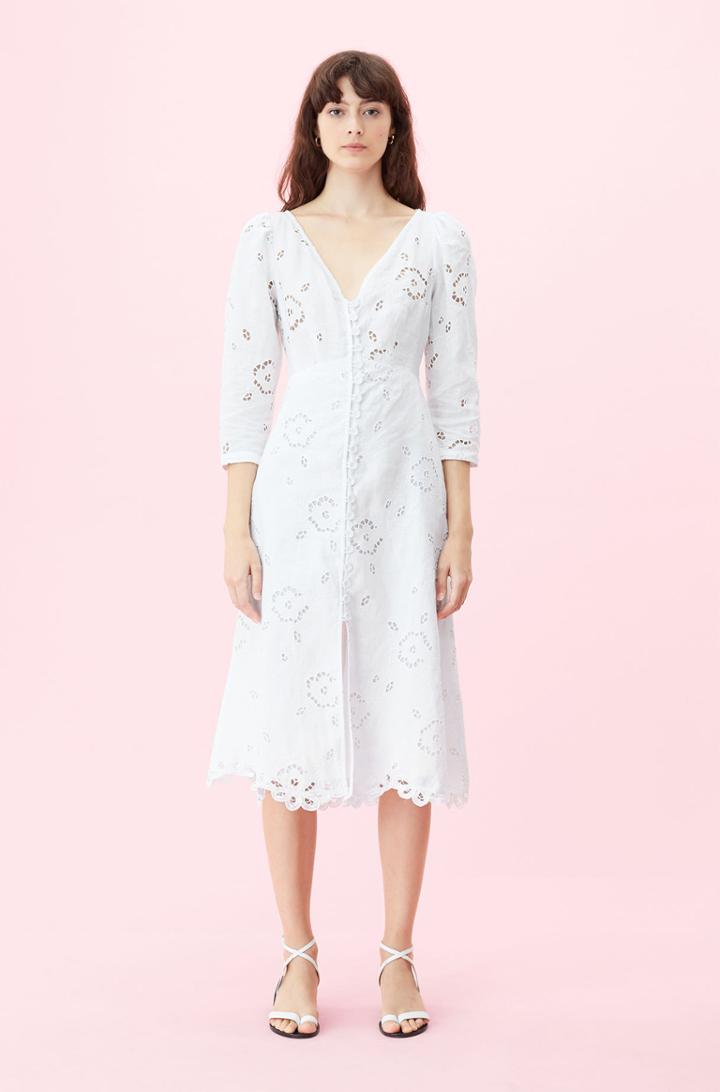 Rebecca Taylor Rebecca Taylor Terri Embroidered V-neck Dress