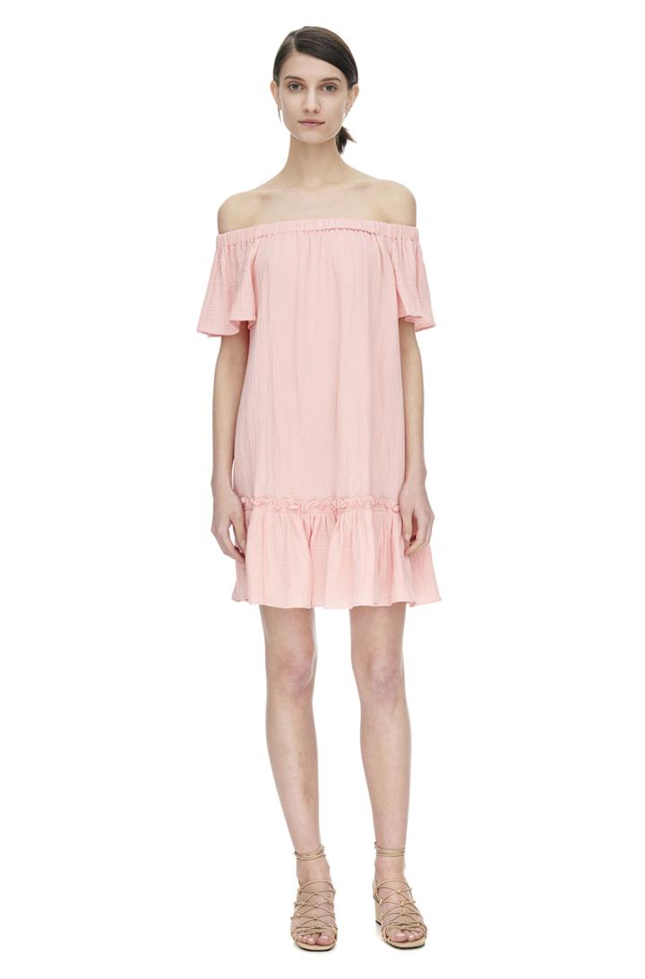 Rebecca Taylor Rebecca Taylor Off Shoulder Gauze Dress 2 Malibu Peach
