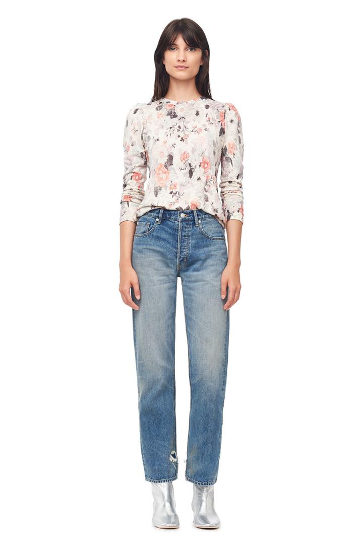 Rebecca Taylor Lua Floral Print Jersey Tee