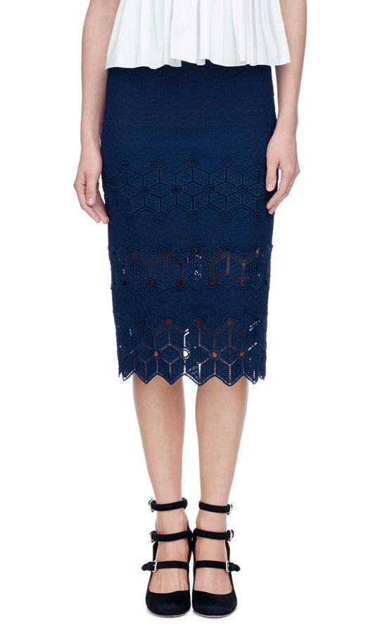 Rebecca Taylor Rebecca Taylor Diamond Lace Skirt