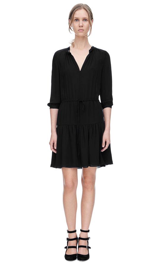 Rebecca Taylor Rebecca Taylor Long Sleeve Double Georgette Dress