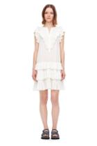 Rebecca Taylor La Vie Drapey Check Ruffle Dress