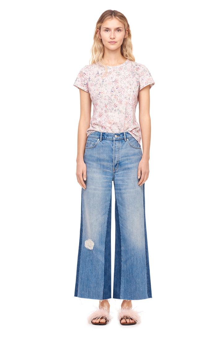 Rebecca Taylor La Vie Fabienne Floral Print Tee