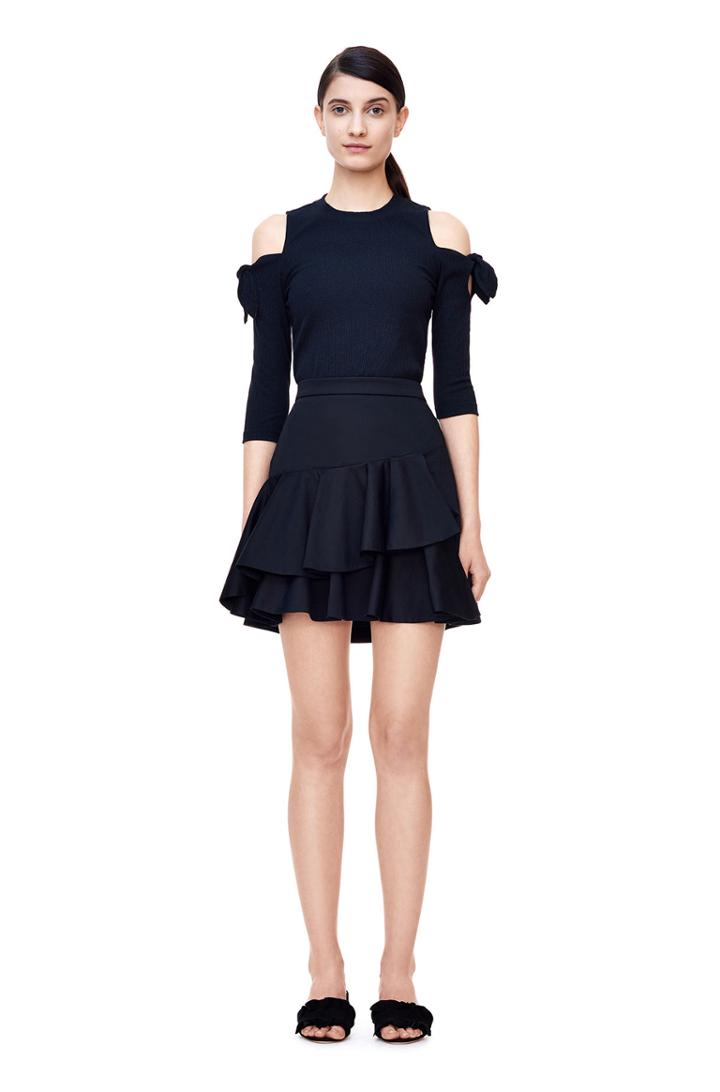 Rebecca Taylor Cotton Ruffle Skirt
