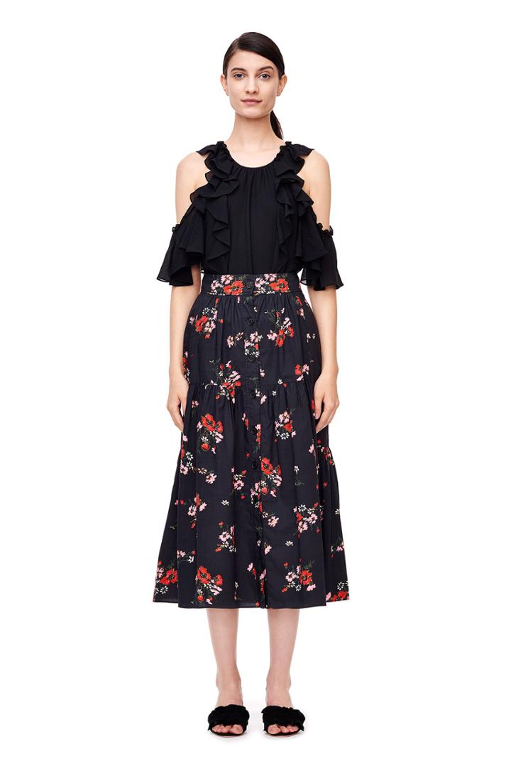 Rebecca Taylor Rebecca Taylor Open-shoulder Silk Top